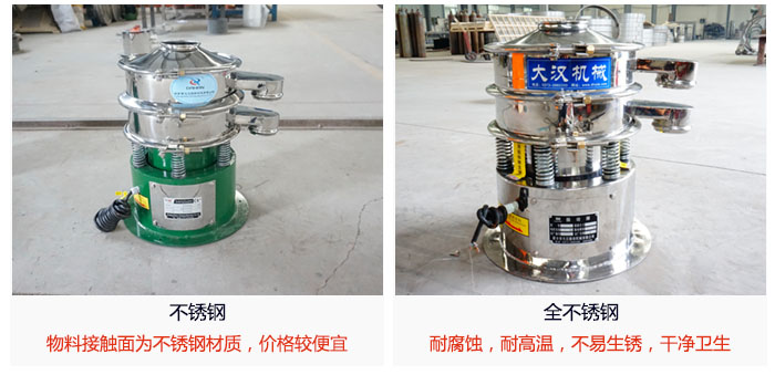 小型圓形篩做工采用：內外拋光的制作方法，能夠保證產品的干凈。