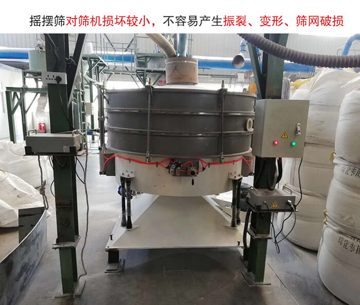 搖擺篩沒有振動力借助的主要是篩箱搖晃，所以磨損較小。
